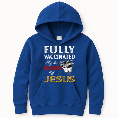 Fully Vaccinated By The Blood Of Jesus Cute Gift Kids Hoodie