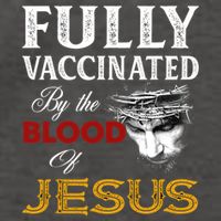 Fully Vaccinated By The Blood Of Jesus Cute Gift Vector Backpack