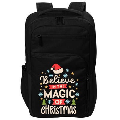 Funny Vintage Believe In The Magic Of Christmas Impact Tech Backpack