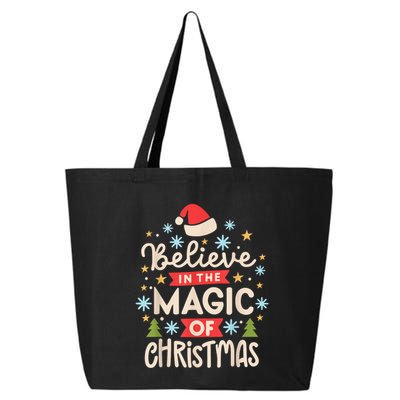 Funny Vintage Believe In The Magic Of Christmas 25L Jumbo Tote