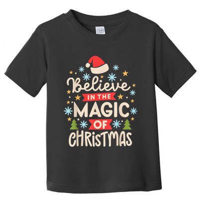 Funny Vintage Believe In The Magic Of Christmas Toddler T-Shirt