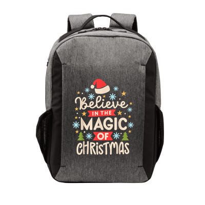 Funny Vintage Believe In The Magic Of Christmas Vector Backpack