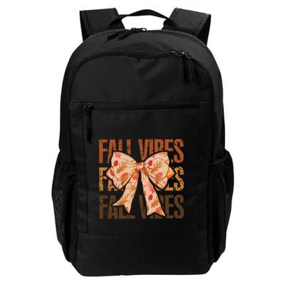 Fall Vibes Bow Coquette Autumn Daily Commute Backpack