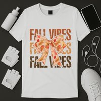Fall Vibes Bow Coquette Autumn T-Shirt