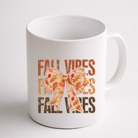 Fall Vibes Bow Coquette Autumn Coffee Mug