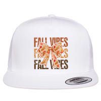 Fall Vibes Bow Coquette Autumn Flat Bill Trucker Hat