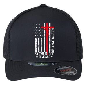 Fully Vaccinated By The Blood Of Jesus Christian Flexfit Unipanel Trucker Cap