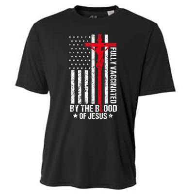 Fully Vaccinated By The Blood Of Jesus Christian Cooling Performance Crew T-Shirt