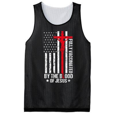 Fully Vaccinated By The Blood Of Jesus Christian Mesh Reversible Basketball Jersey Tank