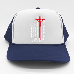 Fully Vaccinated By The Blood Of Jesus Christian Trucker Hat