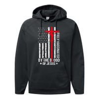 Fully Vaccinated By The Blood Of Jesus Christian Women Men Performance Fleece Hoodie