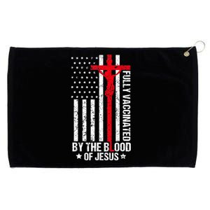 Fully Vaccinated By The Blood Of Jesus Christian Women Men Grommeted Golf Towel