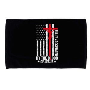 Fully Vaccinated By The Blood Of Jesus Christian Women Men Microfiber Hand Towel