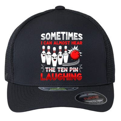 Funny Vintage Bowling Team Bowler Bowling Lover Boys Girls Flexfit Unipanel Trucker Cap