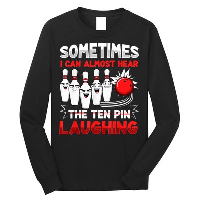 Funny Vintage Bowling Team Bowler Bowling Lover Boys Girls Long Sleeve Shirt