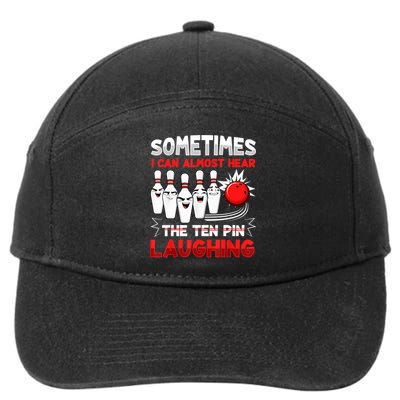 Funny Vintage Bowling Team Bowler Bowling Lover Boys Girls 7-Panel Snapback Hat