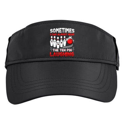 Funny Vintage Bowling Team Bowler Bowling Lover Boys Girls Adult Drive Performance Visor