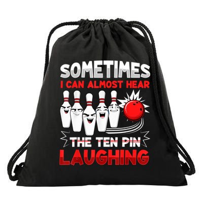 Funny Vintage Bowling Team Bowler Bowling Lover Boys Girls Drawstring Bag