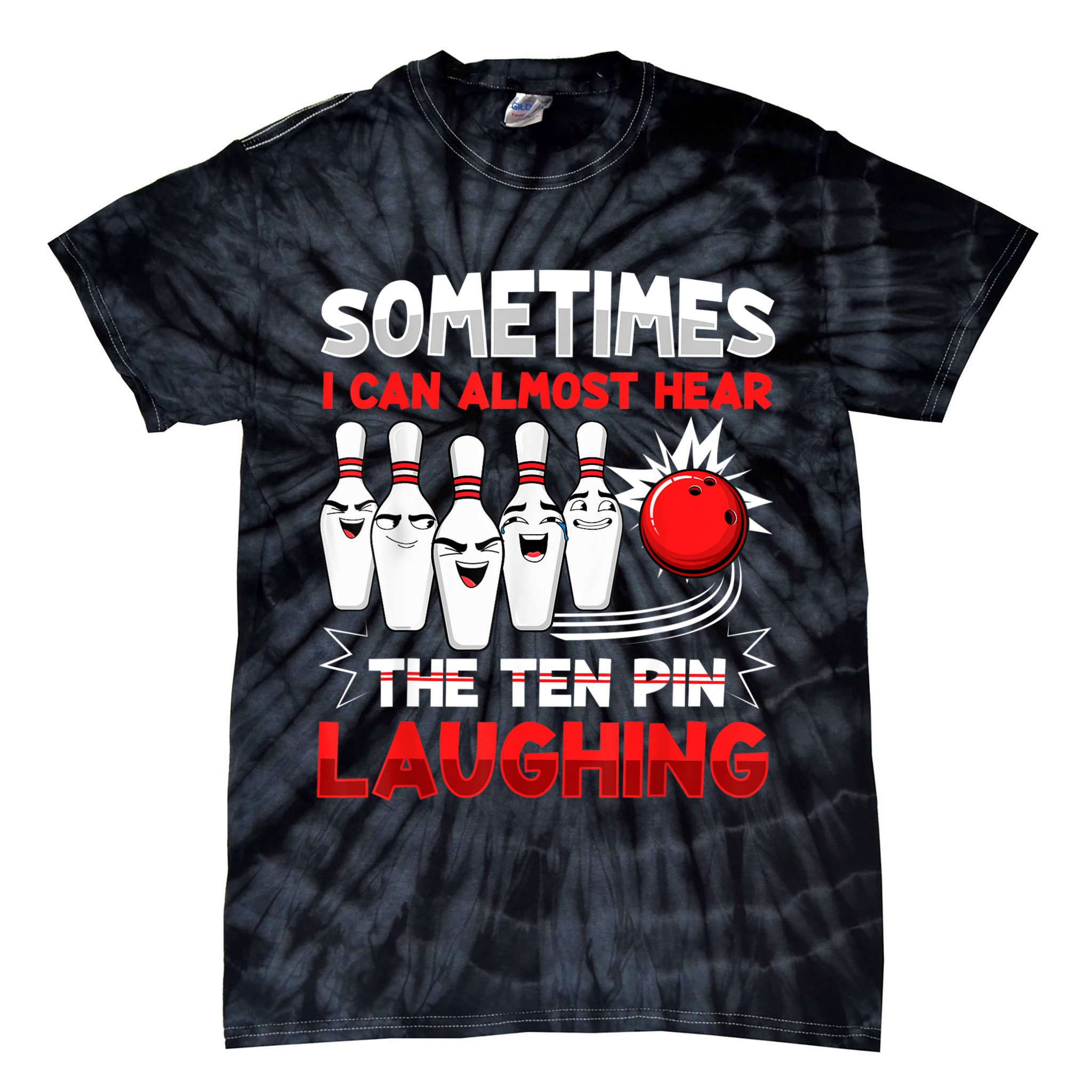 Funny Vintage Bowling Team Bowler Bowling Lover Boys Girls Tie-Dye T-Shirt