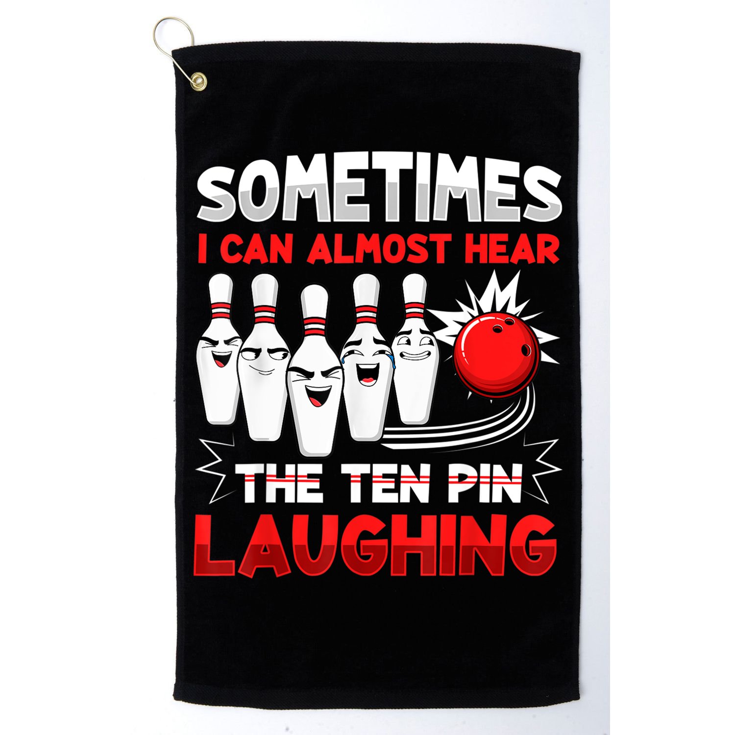Funny Vintage Bowling Team Bowler Bowling Lover Boys Girls Golf Towel