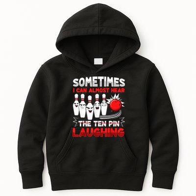 Funny Vintage Bowling Team Bowler Bowling Lover Boys Girls Kids Hoodie