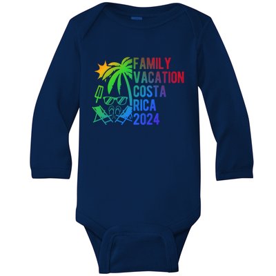 Family Vacation Costa Rica 2024 Costa Rica Family Vacation Meaningful Gift Baby Long Sleeve Bodysuit