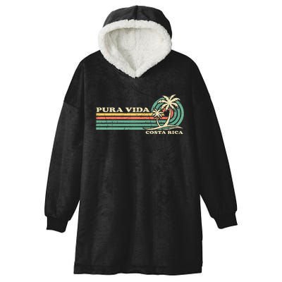 Family Vacation Costa Rica Pura Vida Beach Hooded Wearable Blanket