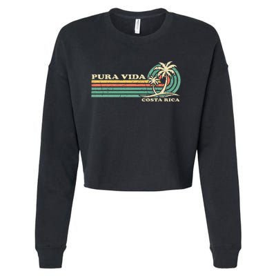 Family Vacation Costa Rica Pura Vida Beach Cropped Pullover Crew