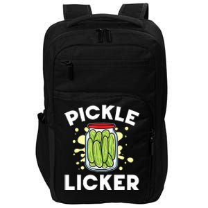 Funny Vegan Cucumber Pickle Jar Pickle Licker Vegetarian Gift Impact Tech Backpack