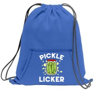 Funny Vegan Cucumber Pickle Jar Pickle Licker Vegetarian Gift Sweatshirt Cinch Pack Bag