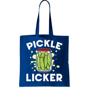 Funny Vegan Cucumber Pickle Jar Pickle Licker Vegetarian Gift Tote Bag