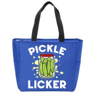 Funny Vegan Cucumber Pickle Jar Pickle Licker Vegetarian Gift Zip Tote Bag