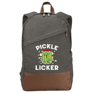 Funny Vegan Cucumber Pickle Jar Pickle Licker Vegetarian Gift Cotton Canvas Backpack