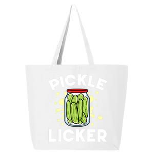 Funny Vegan Cucumber Pickle Jar Pickle Licker Vegetarian Gift 25L Jumbo Tote