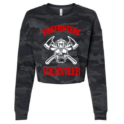 Firefighter Volunteer Cute Gift Firefighters Volunteer Fire Gift Cropped Pullover Crew