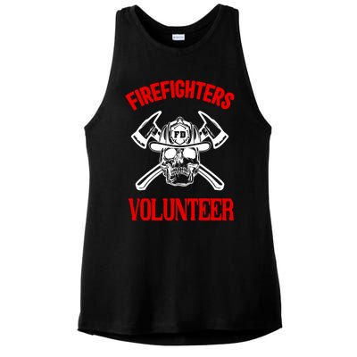 Firefighter Volunteer Cute Gift Firefighters Volunteer Fire Gift Ladies PosiCharge Tri-Blend Wicking Tank