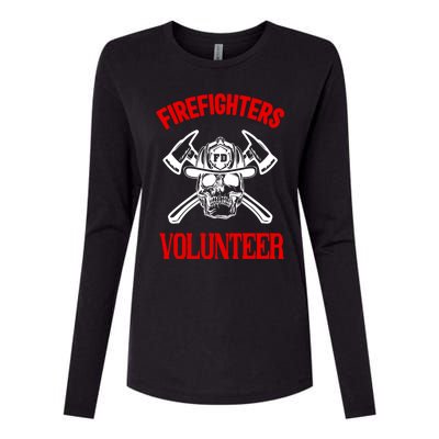 Firefighter Volunteer Cute Gift Firefighters Volunteer Fire Gift Womens Cotton Relaxed Long Sleeve T-Shirt