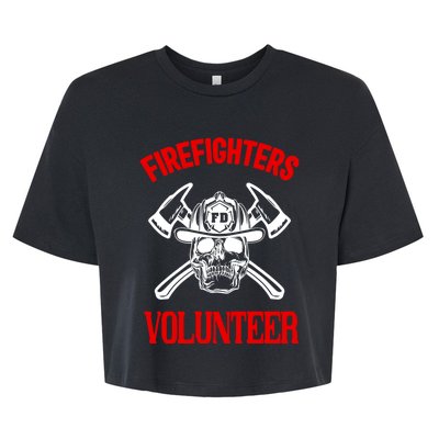 Firefighter Volunteer Cute Gift Firefighters Volunteer Fire Gift Bella+Canvas Jersey Crop Tee