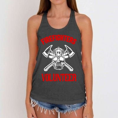 Firefighter Volunteer Cute Gift Firefighters Volunteer Fire Gift Women's Knotted Racerback Tank