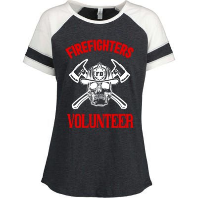 Firefighter Volunteer Cute Gift Firefighters Volunteer Fire Gift Enza Ladies Jersey Colorblock Tee