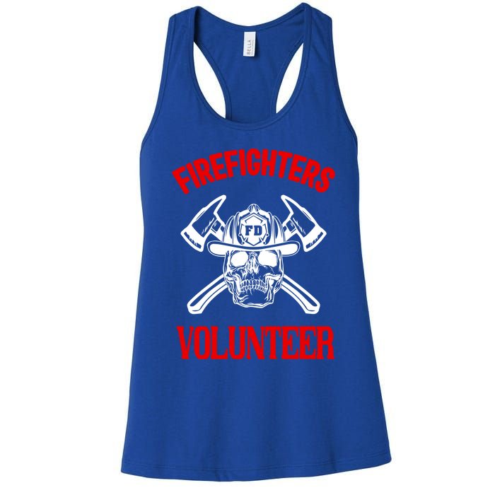 Firefighter Volunteer Cute Gift Firefighters Volunteer Fire Gift Women's Racerback Tank