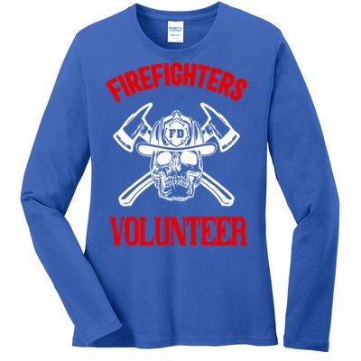 Firefighter Volunteer Cute Gift Firefighters Volunteer Fire Gift Ladies Long Sleeve Shirt