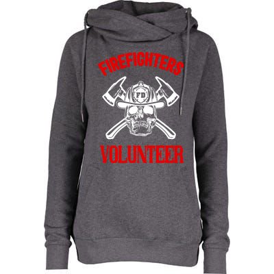 Firefighter Volunteer Cute Gift Firefighters Volunteer Fire Gift Womens Funnel Neck Pullover Hood