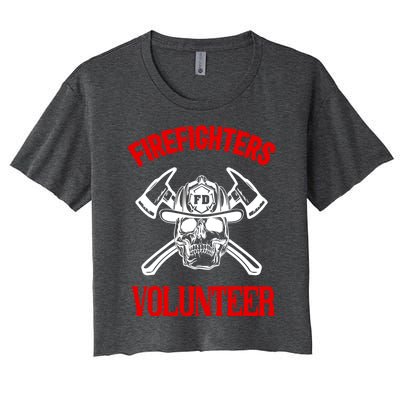 Firefighter Volunteer Cute Gift Firefighters Volunteer Fire Gift Women's Crop Top Tee