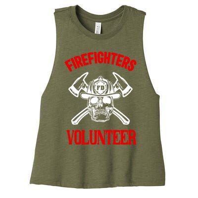 Firefighter Volunteer Cute Gift Firefighters Volunteer Fire Gift Women's Racerback Cropped Tank