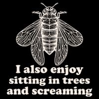 Funny Vintage Cicada I Also Enjoy Sitting In Trees And Screaming USA-Made Doggie Bandana