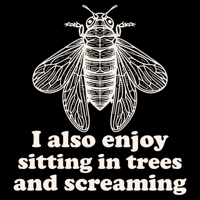 Funny Vintage Cicada I Also Enjoy Sitting In Trees And Screaming USA-Made Doggie Bandana