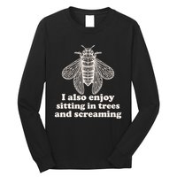 Funny Vintage Cicada I Also Enjoy Sitting In Trees And Screaming Long Sleeve Shirt