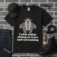 Funny Vintage Cicada I Also Enjoy Sitting In Trees And Screaming Tall T-Shirt