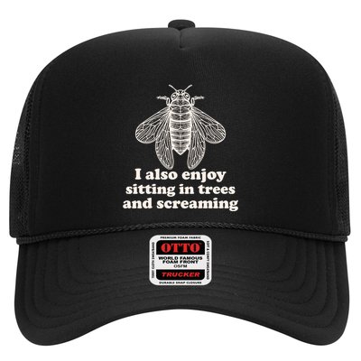 Funny Vintage Cicada I Also Enjoy Sitting In Trees And Screaming Trucker Hat